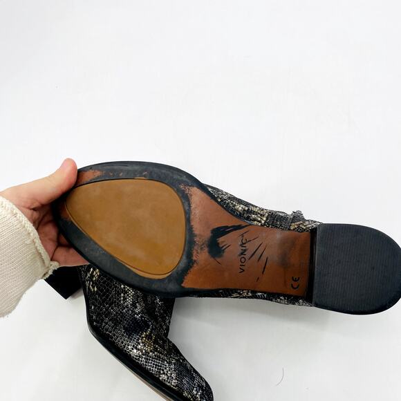 Vionic Metallic Snakeskin Ankle booties - Picture 3 of 6